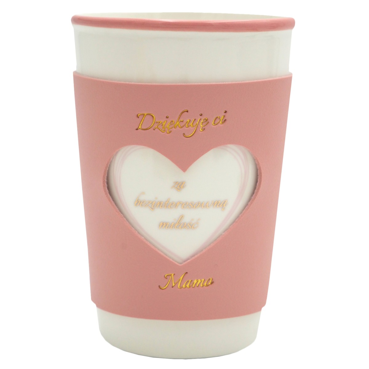 Kubek dla mamy - porcelanowy kubek z opaską 420ml